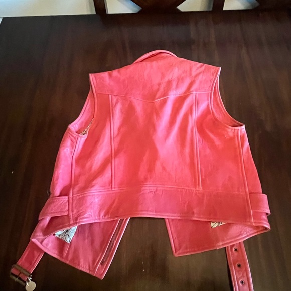 kelly wearstler leather pink vest. - Picture 4 of 4